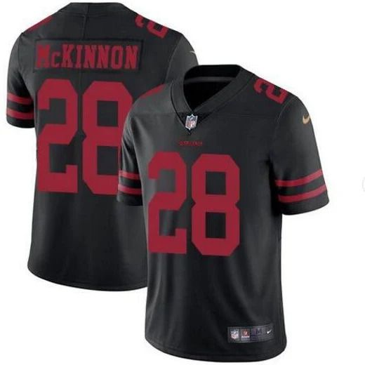 Men San Francisco 49ers #28 Jerick McKinnon Nike Black Limited Player NFL Jersey